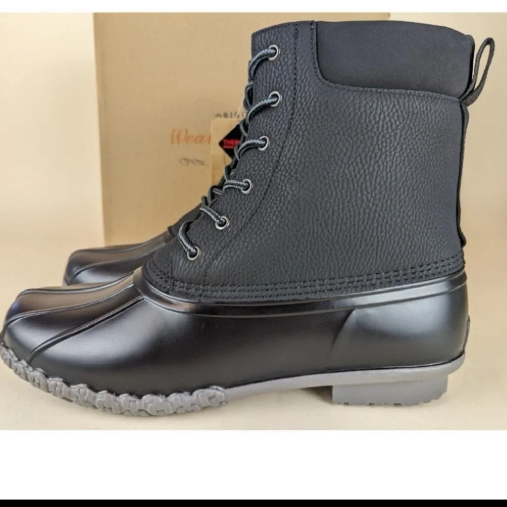 NWB Weather Proof Vintage Adam ll Men’s Duck Boots In Black Size 8.